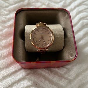 Rose Gold Fossil Watch